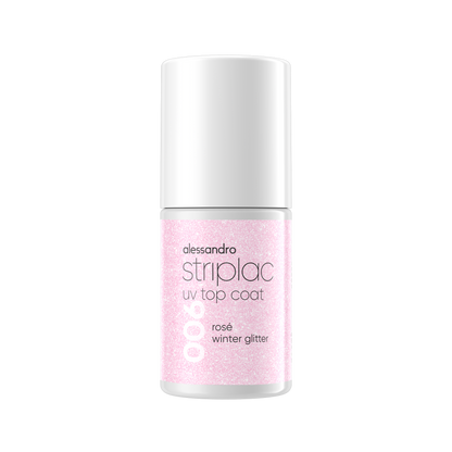 Striplac TOP COAT rosè glitter